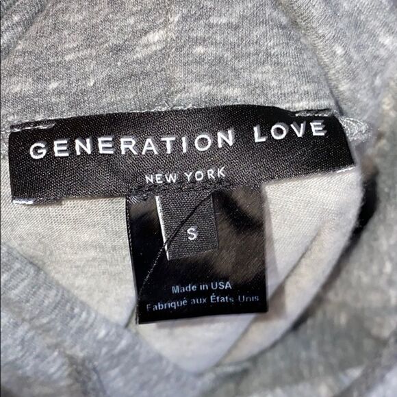 GENERATION LOVE Grey Twofer Hoodie-S - Picture 6 of 8